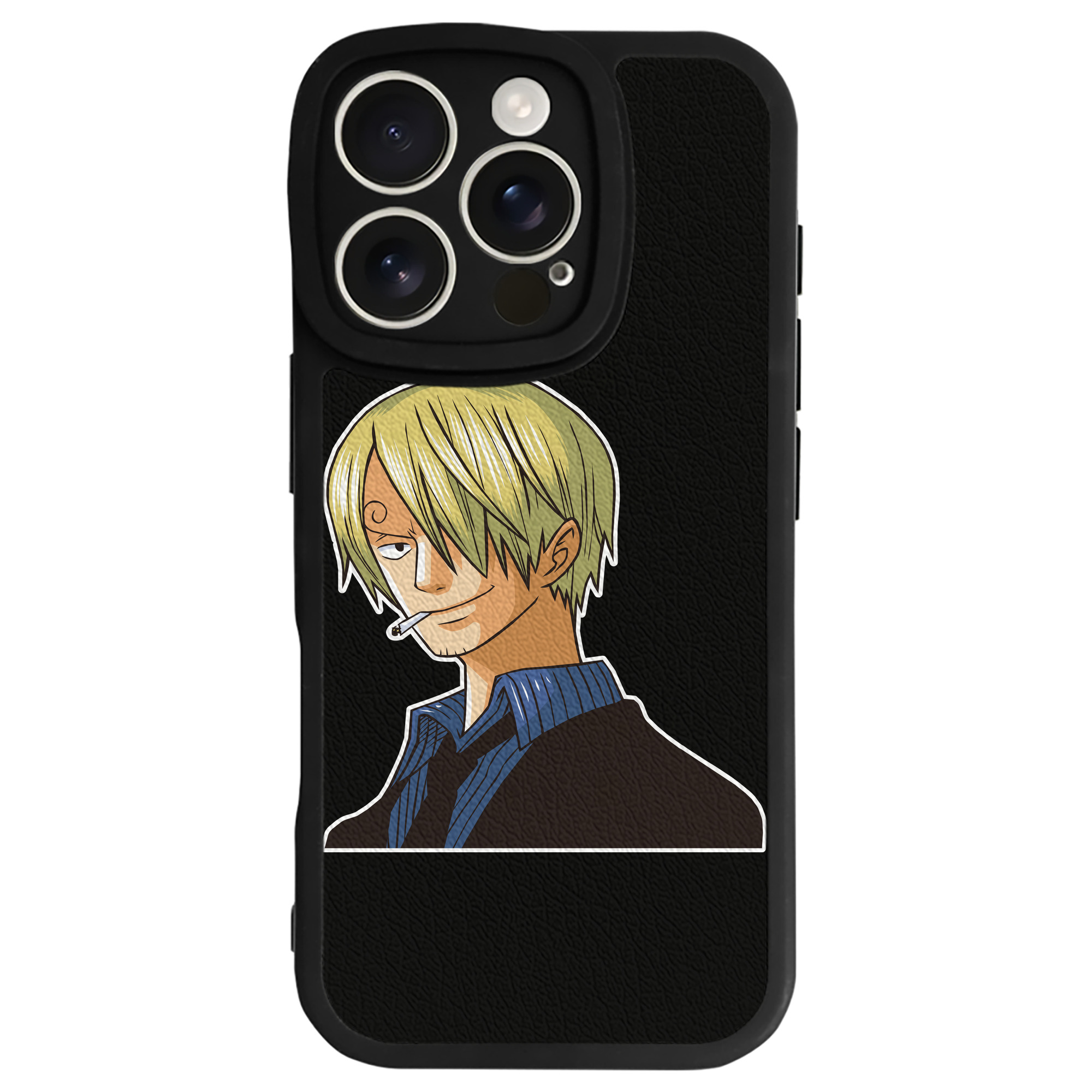 （画像用） ワンピース サンジ ONE PIECE Sanji 【iPhone 16シリーズ対応】シリコンスマホケース（レザー調） 材質：シリコン